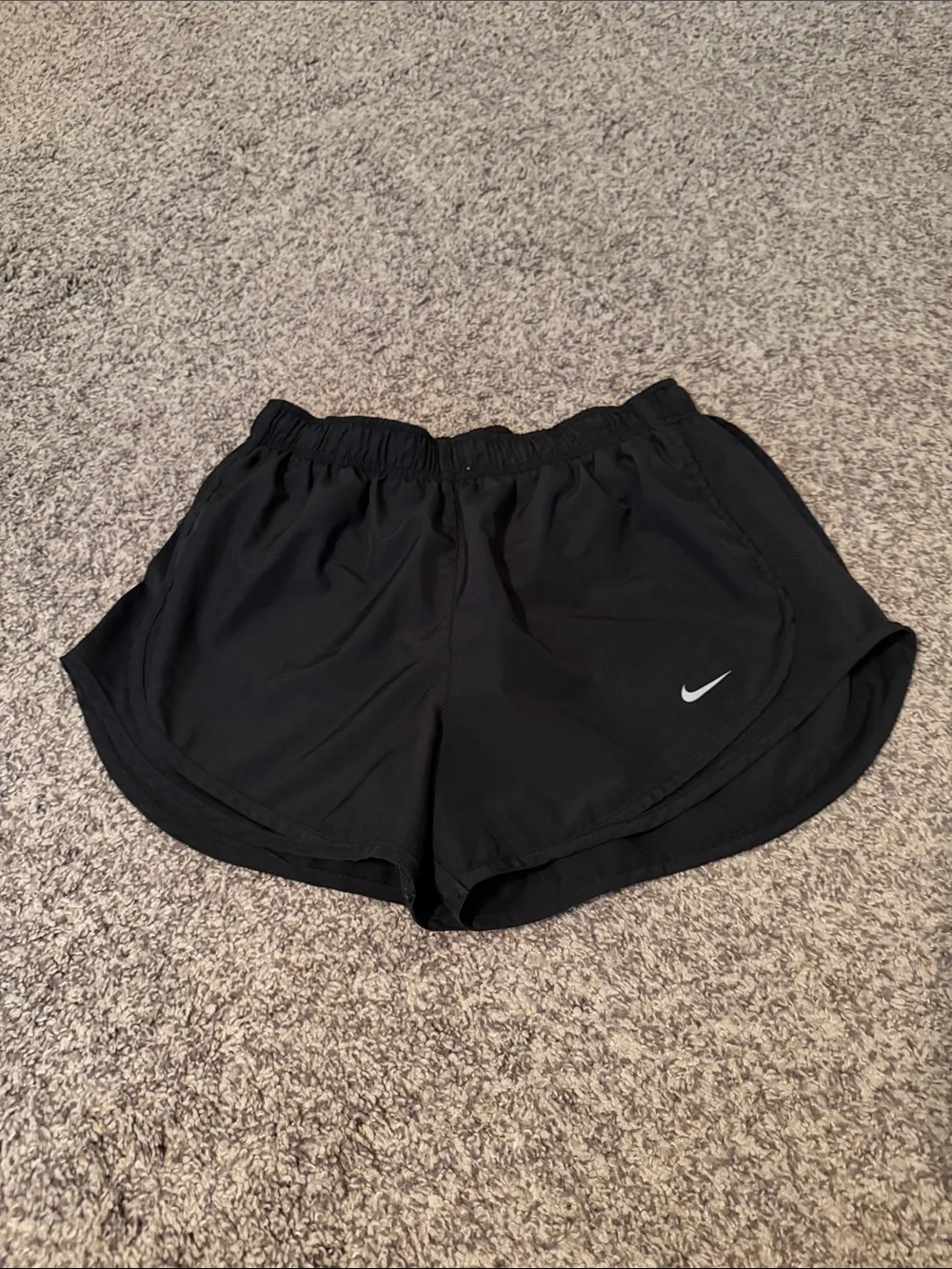 Nike Black Women's Athletic Running Shorts with Reflective Swoosh